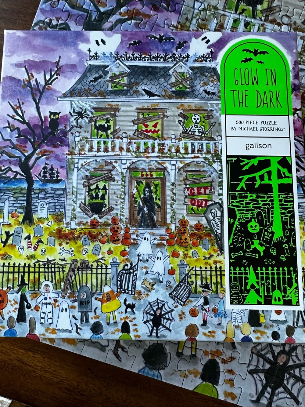 Michael Storrings Glow In The Dark Haunted House Halloween Puzzle —